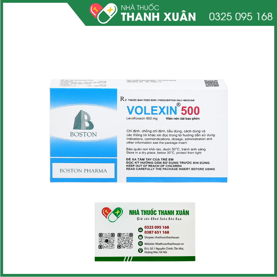 Volexin 500 - Điều trị nhiễm khuẩn do vi khuẩn nhạy cảm